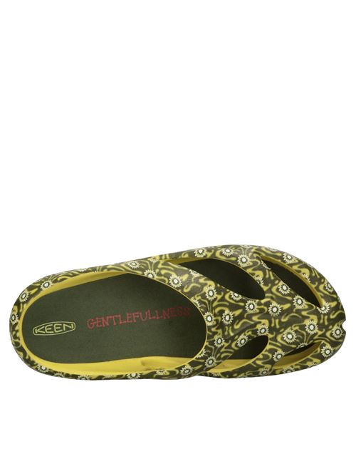 Sabot in gomma. KEEN | GF FLOWERS 1029396VERDE-GIALLO